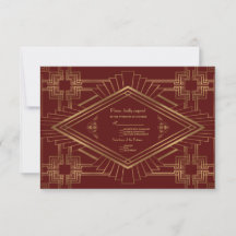 Gran Boda de Gatsby Royal Burgundy Gold
