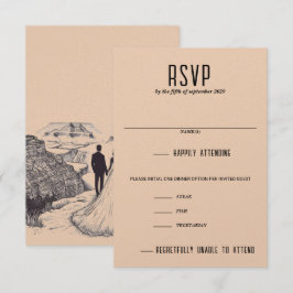 Tarjeta De Confirmación De Asistencia Gran Cañón Dos Opciones de Comida