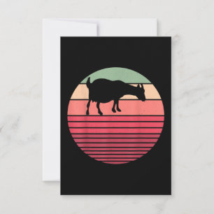 Tarjeta De Confirmación De Asistencia Granjero Retro Vintage Granja Animal Goat Lover Re