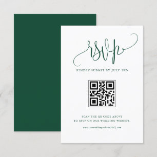 Tarjeta De Confirmación De Asistencia Green Hacemos moderna caligrafía Boda Código QR