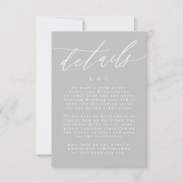 Tarjeta De Confirmación De Asistencia Gris claro simple japonés moderno neutro