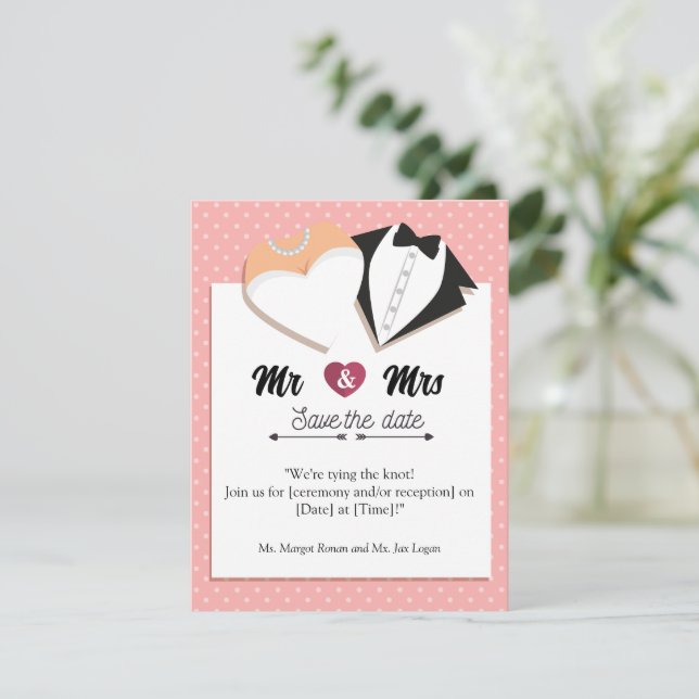 Tarjeta De Confirmación De Asistencia ¡Guarda la fecha! (Anverso de pie)