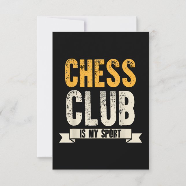 Tarjeta De Confirmación De Asistencia Guay Chess Player Lover Birday Gift Chess Club (Anverso)