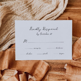 Tarjeta De Confirmación De Asistencia Guión manuscrito simple y sensato | BODA