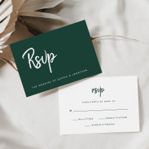 Guión Minimalista moderno verde esmeralda | BODA