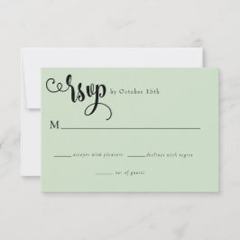 Tarjeta De Confirmación De Asistencia Guion romántico | Boda de caligrafía