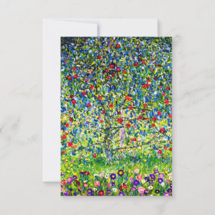Tarjeta De Confirmación De Asistencia Gustav Klimt Apple Tree
