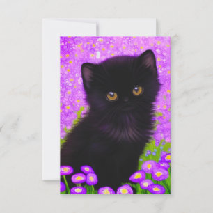 Tarjeta De Confirmación De Asistencia Gustav Klimt Cat