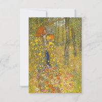 Gustav Klimt Farm Garden con Crucifix
