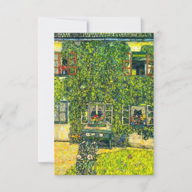 Tarjeta De Confirmación De Asistencia Gustav Klimt La Casa de la Guardia (Anverso)