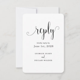 Tarjeta De Confirmación De Asistencia Hacemos Calligraphy Boda Sin Opción De Comida