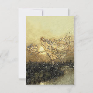 Tarjeta De Confirmación De Asistencia “Hadas en Kensington Gardens” de Arthur Rackham