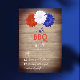 Tarjeta De Confirmación De Asistencia Hago BBQ Floral Patriótico