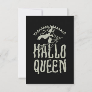 Tarjeta De Confirmación De Asistencia Halloween Hallo Queen