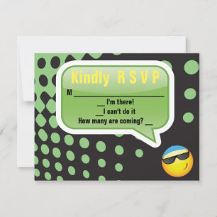 Tarjeta De Confirmación De Asistencia HAPPY Bar Bat Mitzvah Reply Card