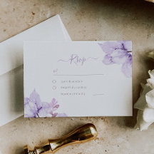 Hermosa elegancia Boda Purple Floral