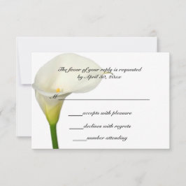 Tarjeta De Confirmación De Asistencia Hermoso Boda de Calla Blanca Lily