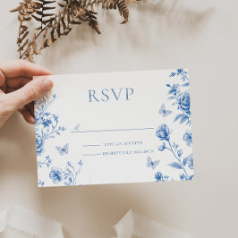 Tarjeta De Confirmación De Asistencia Hermoso Boda de flores de primavera vintage encant