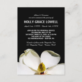 Tarjeta De Confirmación De Asistencia Hermoso servicio conmemorativo Magnolia