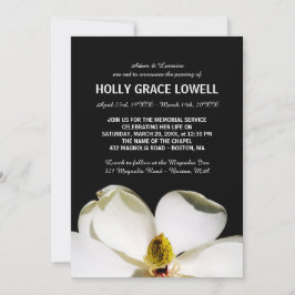 Tarjeta De Confirmación De Asistencia Hermoso servicio conmemorativo Magnolia