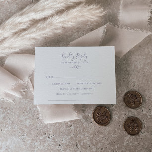 Tarjeta De Confirmación De Asistencia Hoja mínima   Dusty Púrpura Requiere Dietética