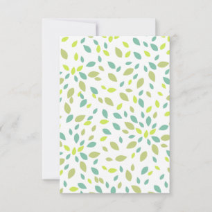 Tarjeta De Confirmación De Asistencia Hojas (verdes)