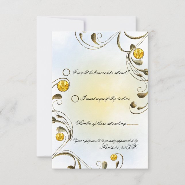 Tarjeta De Confirmación De Asistencia Honey Bee (Anverso)