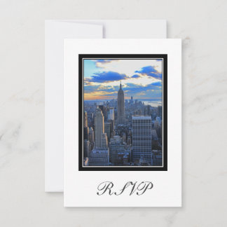 Tarjeta De Confirmación De Asistencia Horizonte de la ciudad de Nueva York cuando se ace