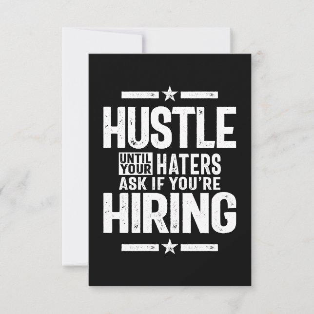 Tarjeta De Confirmación De Asistencia Hustre camiseta de emprendedores hasta que tus odi (Anverso)
