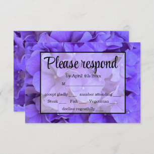 Tarjeta De Confirmación De Asistencia Hydrangeas Lavender lilac