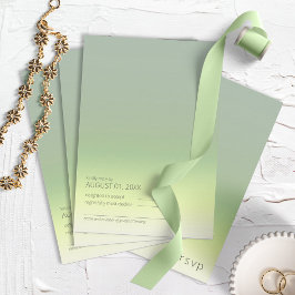 Tarjeta De Confirmación De Asistencia Id. de prado de primavera de Boda de degradado de 