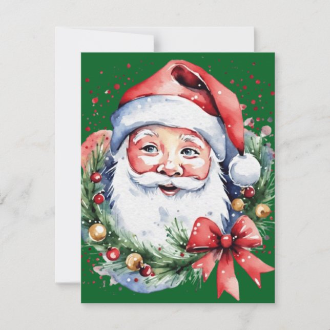 Tarjeta De Confirmación De Asistencia Ideas de regalo de Santa Claus (Anverso)