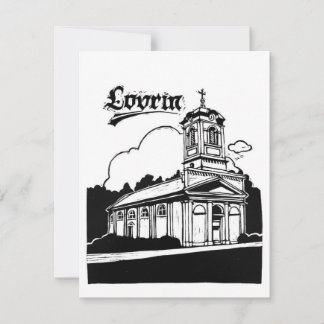 Tarjeta De Confirmación De Asistencia Iglesia de Lovrin Linoleo