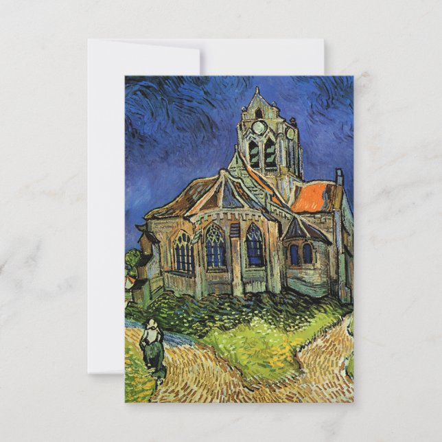 Tarjeta De Confirmación De Asistencia Iglesia en Auvers de Vincent van Gogh Boda (Anverso)