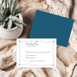 Tarjeta De Confirmación De Asistencia Ilustraciones de escrúpulos dibujados a mano Boda