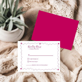 Tarjeta De Confirmación De Asistencia Ilustraciones de escrúpulos dibujados a mano Boda