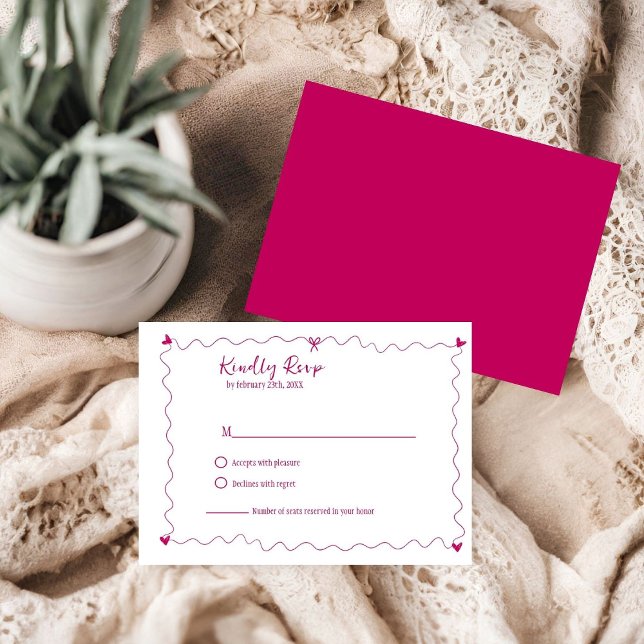 Tarjeta De Confirmación De Asistencia Ilustraciones de escrúpulos dibujados a mano Boda  (Subido por el creador)