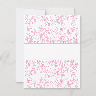 Tarjeta De Confirmación De Asistencia ILY Bloom - Diseño ASL de nombre personalizado