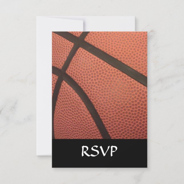Tarjeta De Confirmación De Asistencia Imagen deportiva de baloncesto (Anverso)