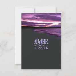 Tarjeta De Confirmación De Asistencia Imperial Sunset R.S.V.P