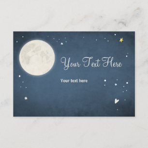 Tarjeta De Confirmación De Asistencia Insertar tarjeta a la luna y revertir Baby Shower 