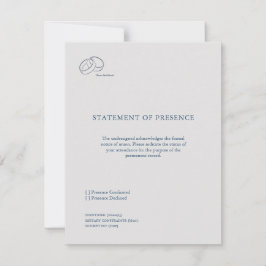 Tarjeta De Confirmación De Asistencia Interlocking Rings- Union Response Card