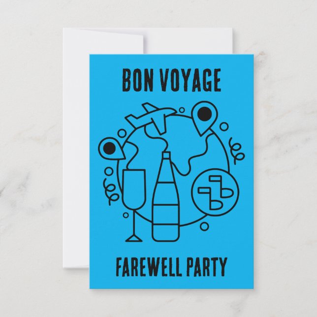 Tarjeta De Confirmación De Asistencia Invitar a Fiesta de despedida (Anverso)