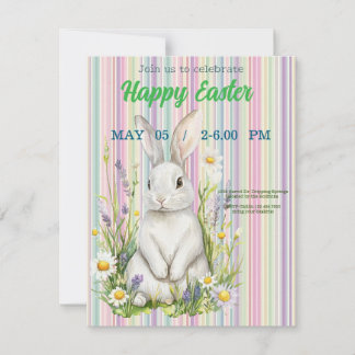 Tarjeta De Confirmación De Asistencia invitation to Easter with Peter Rabbit