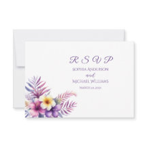 Isla de acuarela Romance-RSVP-Boda- Postcard