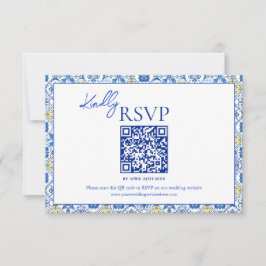 Tarjeta De Confirmación De Asistencia Italian Tiles La Dolce Vita Destination Wedding 