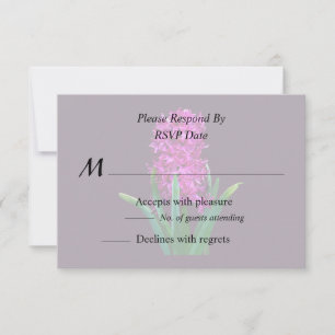 Tarjeta De Confirmación De Asistencia Jacinto Magenta