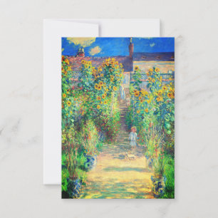 Tarjeta De Confirmación De Asistencia Jardín de flores Monet
