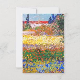 Tarjeta De Confirmación De Asistencia Jardín de flores Vincent Van Gogh