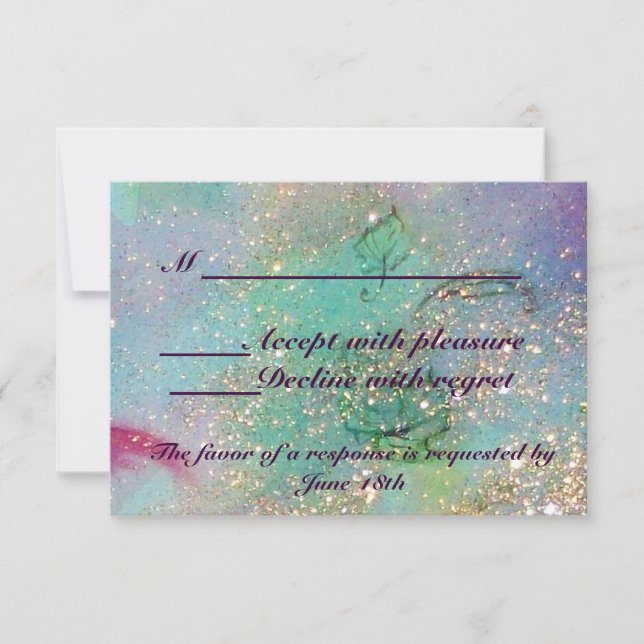 TARJETA DE CONFIRMACIÓN DE ASISTENCIA JARDÍN DE LAS SOMBRAS PERDIDAS / MAGIC BUTTERFLY R (Anverso)